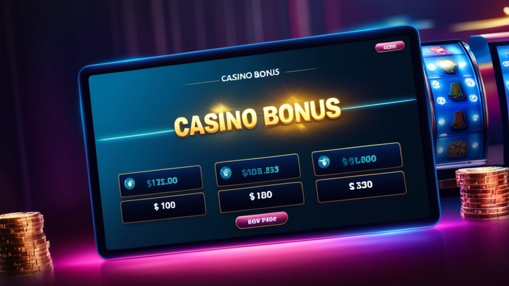 Bonus-Menü mit verschiedenen Code-Bezeichnungen in dunkler Casino-Optik