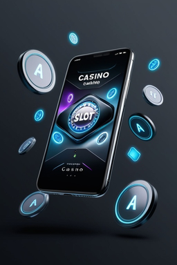 Smartphone mit Casino-App auf dem Display