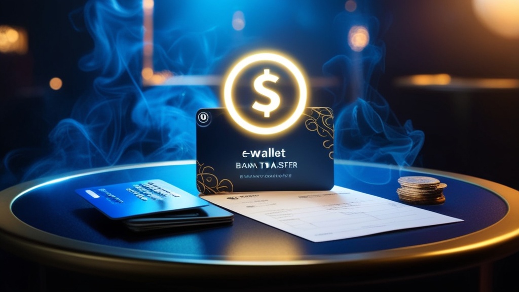 E-Wallet, Karte und Banküberweisung als Casino-Zahlungswege dargestellt